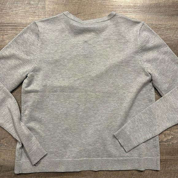 89th + Madison light gray studded lightweight cardigan sweater size small - Picture 3 of 8